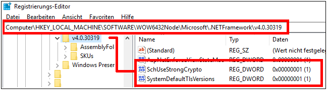 .NET TLS 1.2 unter Windows 10 .NET TLS 1.2 unter Windows 10