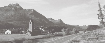 Lago Maggiore 1983 - Kirche von Sils-Baselgia im Oberengadin
