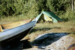 Mittelschweden, Zelt am See