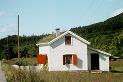Haus mit Grasdach