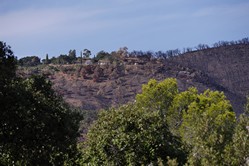 Camp du Domaine, Brandschden am Gegenhang