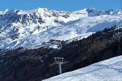 Blick auf Hochgurgl vom Skigebiet Obergurgl