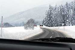 Saalbach-Hinterglemm, Anfahrt im Schnee