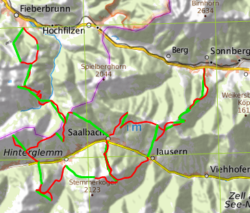 Saalbach-Hinterglemm, The Challenge Map