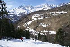 Zermatt, Berter, Skipiste Grnsee-Findeln